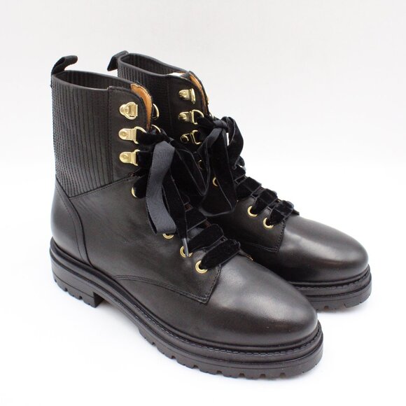Sezane Shoes - NWOB Sezane Niels Combat Ankle Boots with Velvet Laces in Black US Size 10